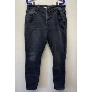 Old Navy Womens Rockstar Jeans Super Skinny High Rise Built-In Warm Sz 14